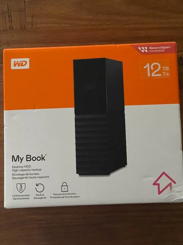 NEW - WD My Book 12TB Desktop External Hard Drive - WDBBGB0120HBK-Newm