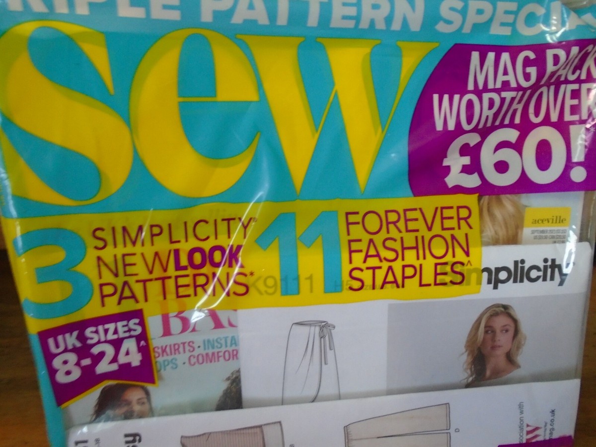 SEW Sewing Magazine W/2 Free Patterns Sept 2021 Issue 153 NOS