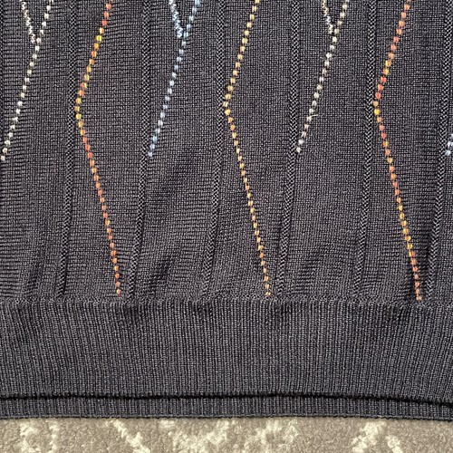 Franco Danti Italy Sweater Mens Sz L Wool Acrylic Multi-Color Textured Cosby - Picture 4 of 11