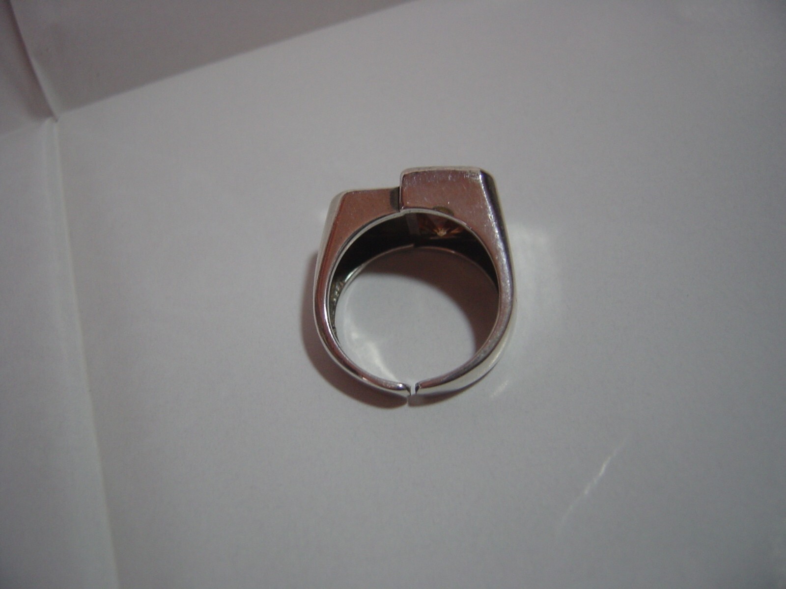 vintage Solid Silver Ring -GOOD LUCK Sparkling Cu… - image 2