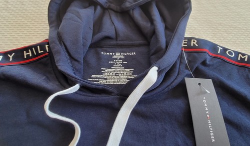 Tommy Hilfiger Men's French Terry Pullover Hoodie Medium Large Blue Lightweight - Picture 6 of 12