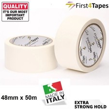 Image of MASKING TAPE 48MM / 24MM X 50M PAINTERS DIY CRAFT EASY TEAR STRONG ADHESIVE ROLL
