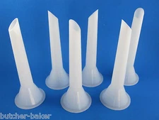 LOT of SIX #12 x 3/4" Sausage Stuffing Stuffer Tube for Meat Grinder LEM Cabelas