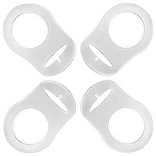 PUTSKA Pacifier Clip Adapter Rings, Silicone Button Holder, 4 Pack