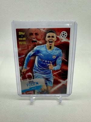 Topps x Steve Aoki Phil Foden Manchester City /10 Rare Laser Parallel 05/10