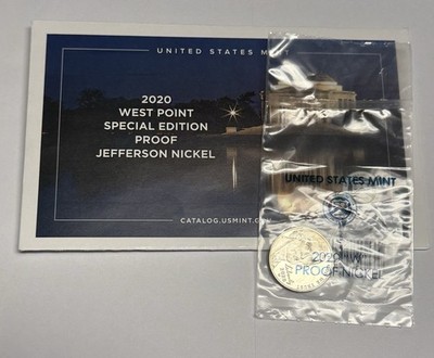 2020-W Toned PROOF Jefferson Nickel Sealed w/ U.S. Mint Envelope West Point 2