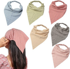 6 Pack Hair Scarf Headband for Women Elastic Bandana Head Scarf Large Boho Tr...