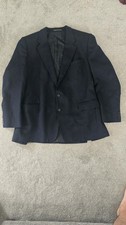 Gieves & Hawkes Bespoke 3-Piece Navy Pinstripe Suit Set Jacket 44R VGC