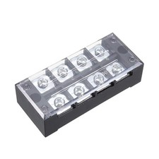 Dual Rows 4 Positions 600V 45A Cable Barrier Block Terminal Strip TB-4504L