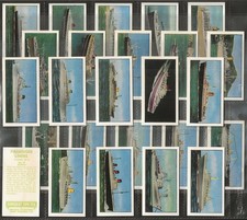 BISHOPS STORTFORD DAIRY FARMERS (TEA)-FULL SET- PASSENGER LINERS 1965 (25 CARDS)