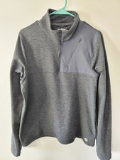 L.L.Bean Men's Quarter Zip Pullover Long Sleeve Microgrid Sweatshirt Size Small