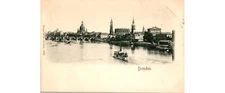 1908 Dresden Frauenkirche Elbe River Photochrom Postcard Nagel & Co Germany
