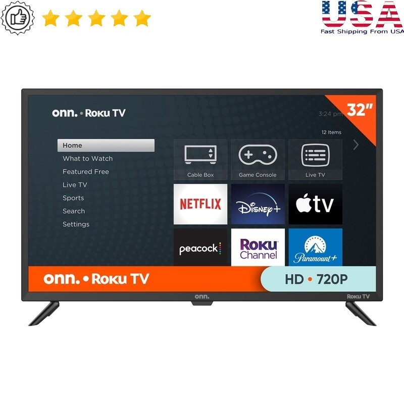 32 Inch Smart LED TV with Roku Streaming 720p HDMI USB WiFi Remote App  -image