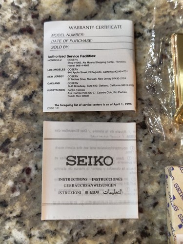 Vintage Seiko Quartz Travel Alarm Clock Japan QUH301G Gold Ultra Thin New in Box - Picture 17 of 22