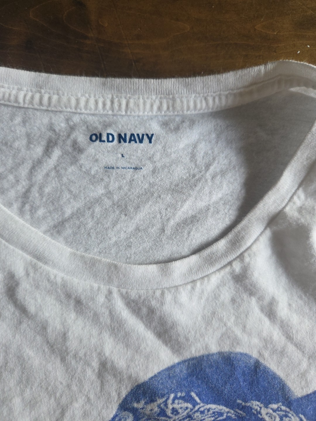 Official Old Navy Tupac Shakur Graphic Tee - White/Blue - Men’s Large image 3