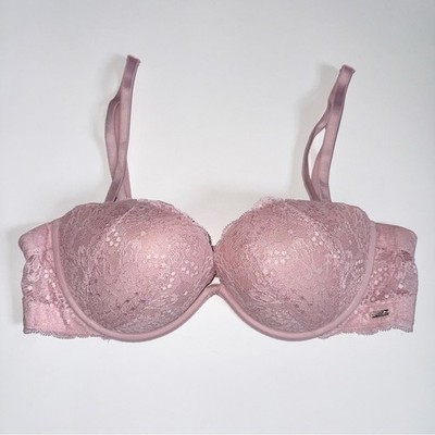 PINK Victoria's Secret Date Push Up Bra 36B Lace Multi Way Pink Soft Girl