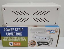 Power Strip Cover Box - Effectively Baby Proofs Power Strip with Dual Lock