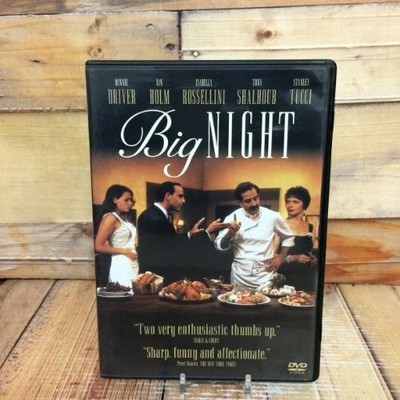 Big Night DVD Used Stanley Tucci Tony Shalhoub Comedy Drama Food Movie