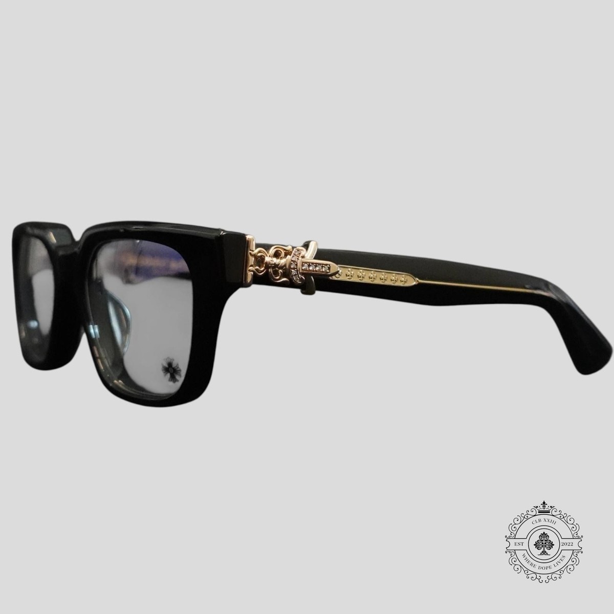 Chrome Hearts Diamond Embellished Vagillionaire II Glasses in