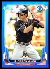 2014 Bowman Chrome Blue Refractor #117 Christian Yelich /250