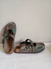 Birkenstock Birki’s  Women’s Size 7 38 Floral Green  Slip On Double Cross Strap