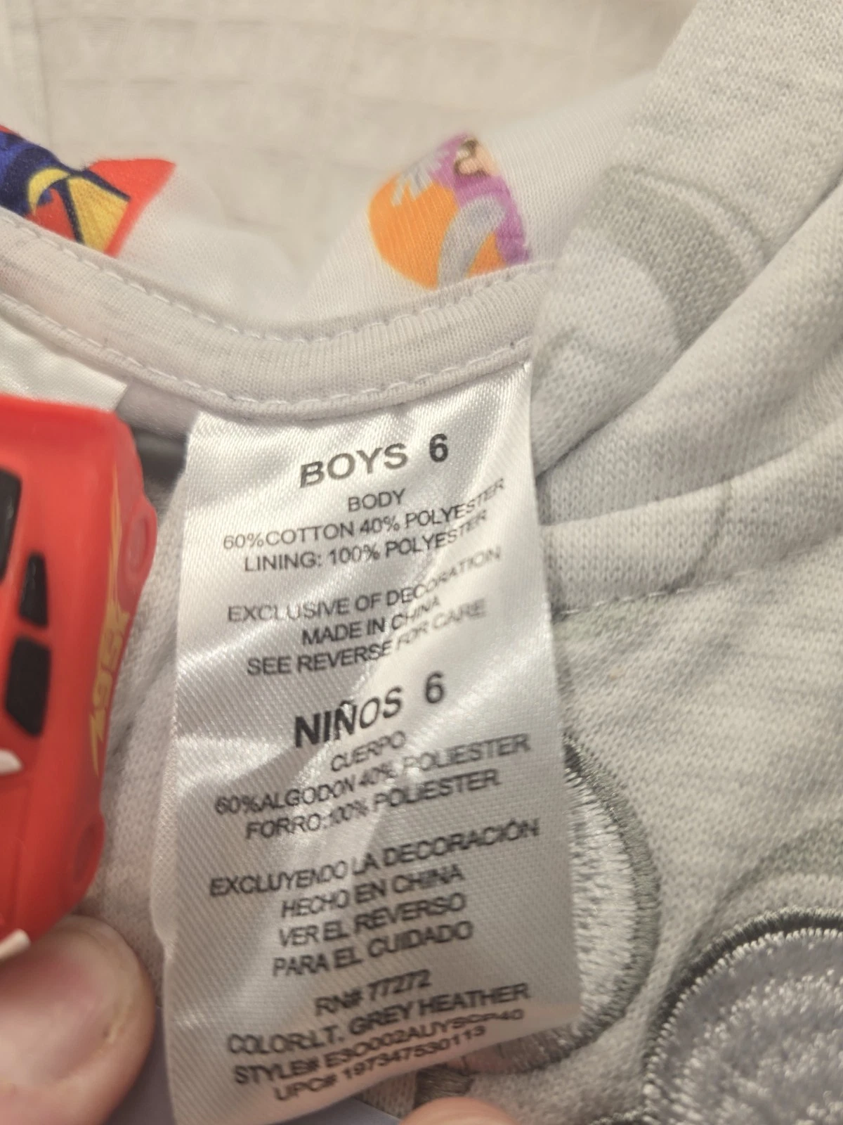 ALEXANDER MCQUEEN Felpa con cappuccio Disney per bambini 100° PIXAR Monsters Inc Boo Lightning McQueen Dory taglia 6