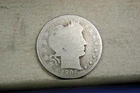 1906 Barber Quarter 90% Silver Liberty 25c
