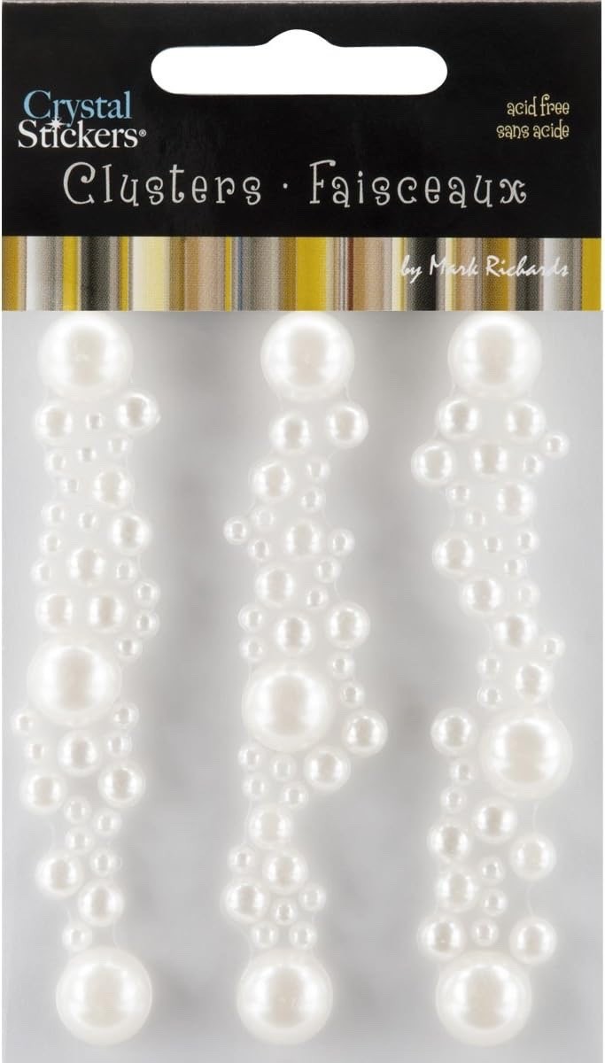 Mark Richards Self Adhesive Pearl Clusters Border Birthday Wedding Card Making