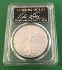 Pedro Martinez Auto 2022 $1 1oz. Silver Eagle PCGS/PSA MS70 FS Legend Hall Fame