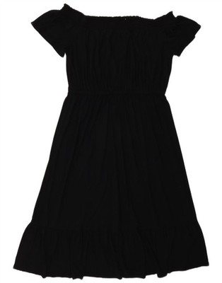 Old Navy schulterfreies Damenkleid UK 16 Large schwarz Viskose PY17