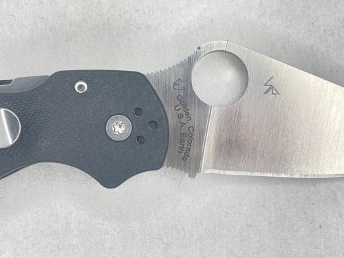 RARE Spyderco Para 3 Carbon fiber Black s90v C223CF90VP Discontinued Factory 2nd - Picture 8 of 9
