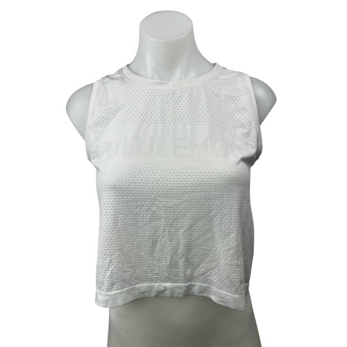 Lululemon Breeze By Women's White Sleeveless Muscle Tee Crop Tank Top Size S/M