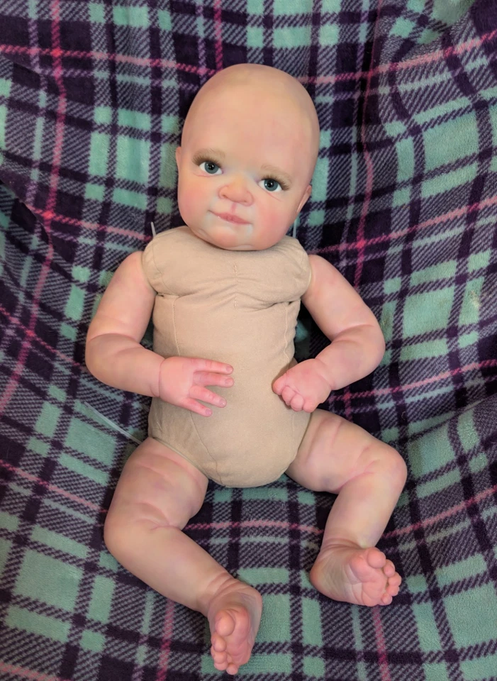 Authentic Hand Painted Full Limb Big Reborn Baby Ivy By Denise Pratt - Image 3 of 4