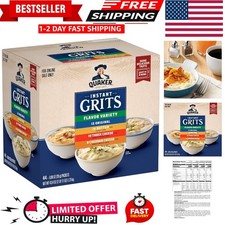 Quaker Instant Grits, 4 Flavor Variety Pack, 0.98oz Packets,44 Count Pack of 1 