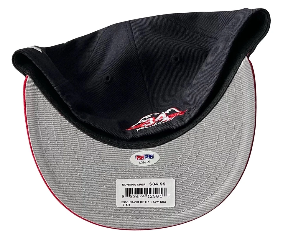 GORRA DE BÉISBOL FIRMADA POR DAVID ORTIZ RED SOX BIG PAPI NUEVA ERA CERTIFICADO DE AUTENTICIDAD PSA AD74526 Foto 2 de 4