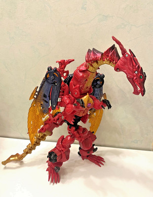 Figur Transformers Beast Wars Dragon Megatron Transmetals 2 unvollständig Hasbro