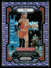 DiJonai Carrington 2024 Panini Prizm Monopoly #17 Purple Millionaire Shimmer /50