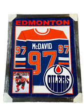 Connor McDavid Signed Autographed Oilers Jersey Custom Framed Fanatics COA