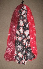 3 Christmas Infinity Scarves Scarf - Santas - Polar Bears - Shimmer Snowflakes