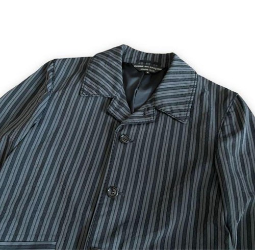 Comme Des Garcons Hompleus 99AW Blouson Stripe Gray Polyester M Used - Picture 3 of 8