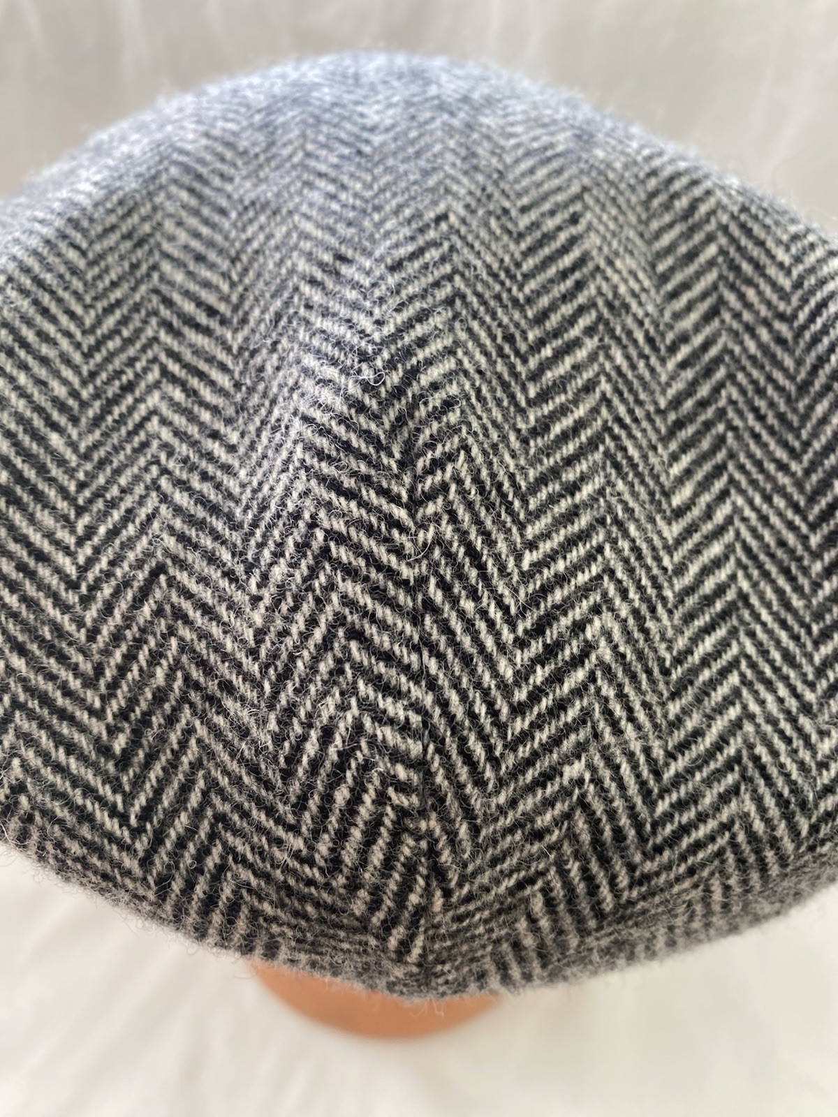 WEATHERPROOF Black Herringbone Wool Flat Cap - Si… - image 5