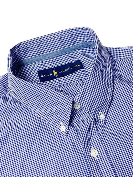 Men Ralph Lauren Polo Shirt White Cotton 44 / XXL