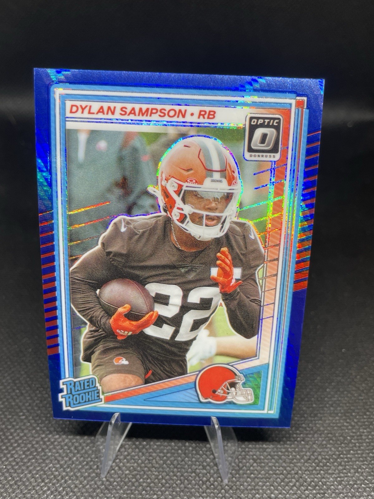 2025 Panini Optic Football - Dylan Sampson Card 238 Blue Hyper Rookie