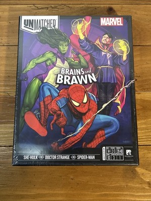 Unmatched Marvel Brains & Brawn She-Hulk Doctor Strange Spider-Man  Game-Sealed