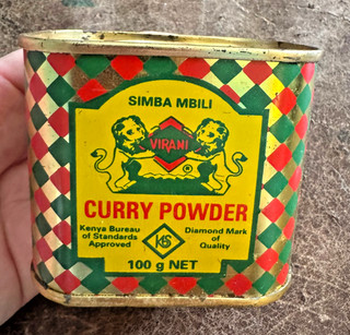 Vintage 2004 Simba Mbili Virani Curry Powder & Flour Mills Spice Tin 100g Kenya