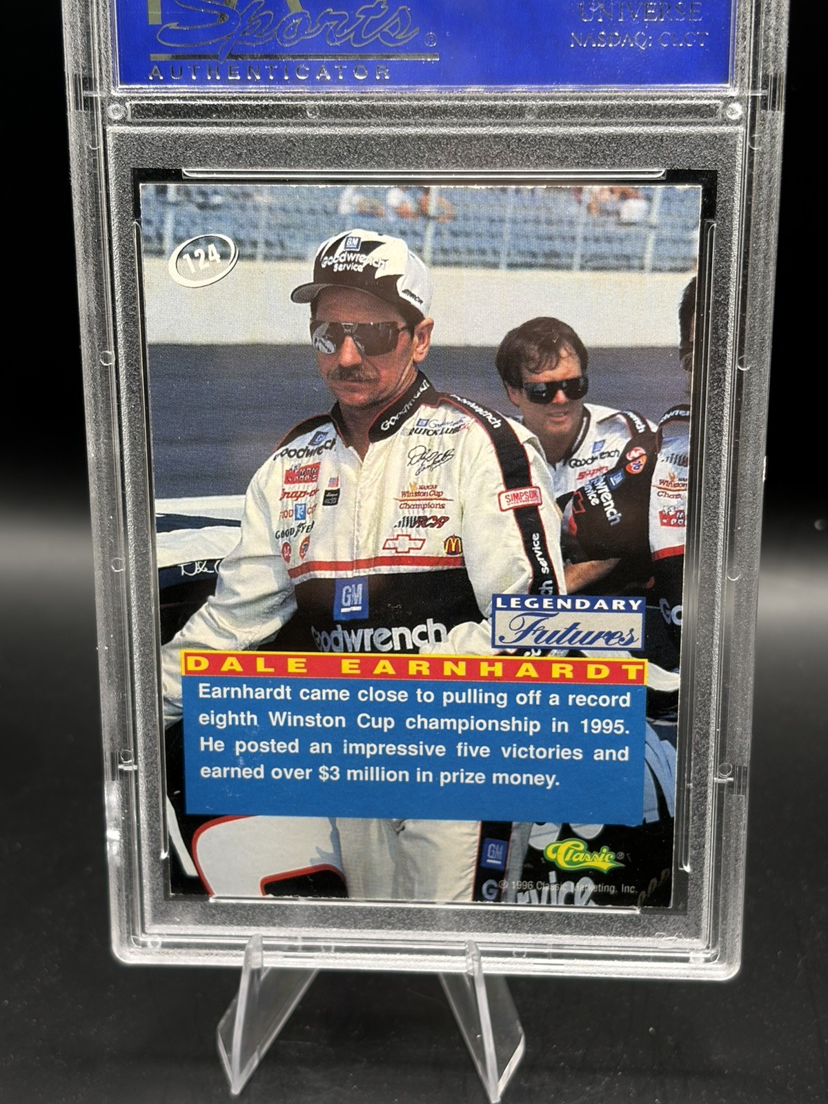 1996 Classic Visions - Dale Earnhardt #124 AUTOGRAPH - PSA/DNA AUTHENTIC!  view 2