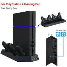 PS4 Cooling Station VerticalStand 2 Controller Charging Dock For PlayStation 4
