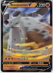 Stonjourner V 115/202 Sword & Shield Base Set Ultra Rare Holo