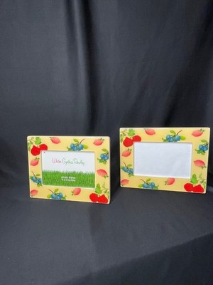 Cynthia Rowley set of two fruit design photo frames 4 x 6