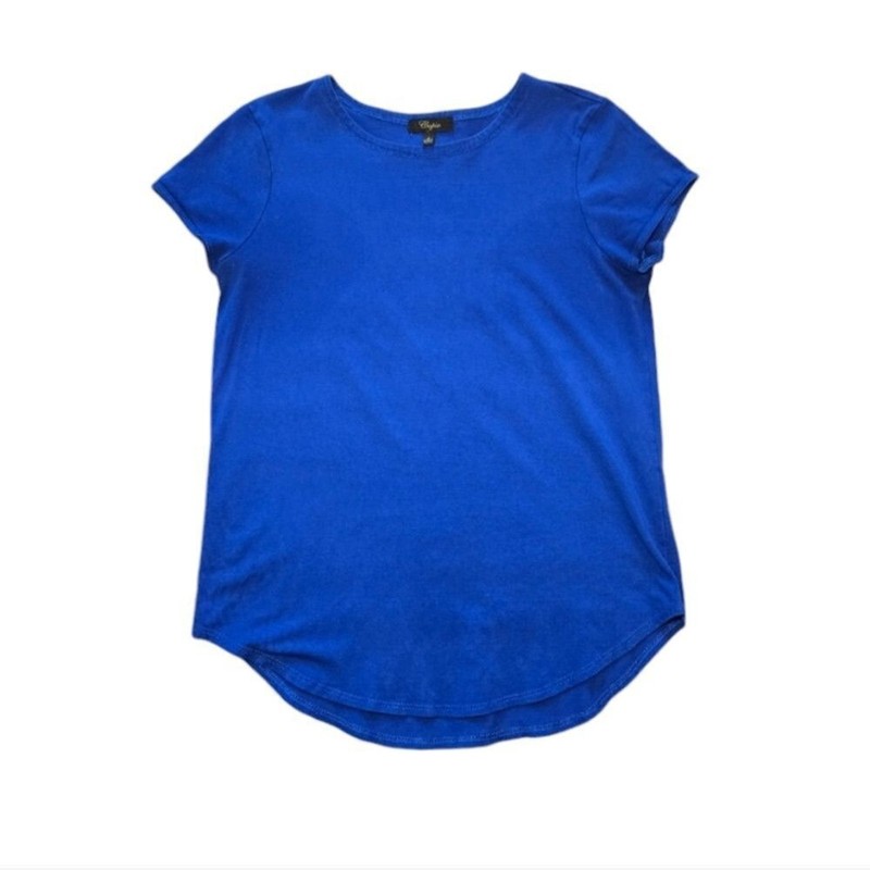 Cupio Cap Sleeve Tee - Blue Sz S
